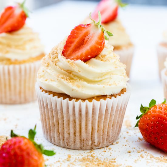 Strawberry Cheesecake Cupcakes (GF)