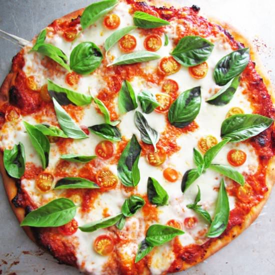 Tomato Pesto Naan Pizza