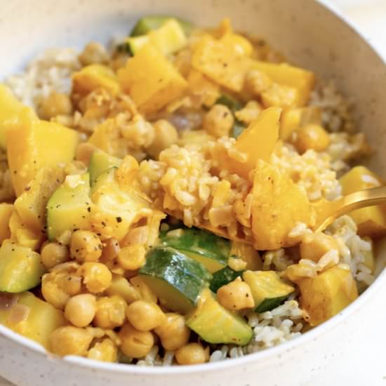 Zucchini and Potato Chickpea Curry