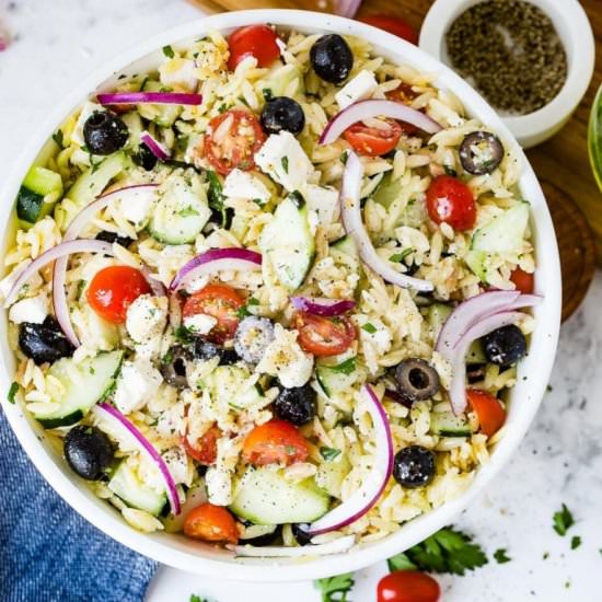 Greek Orzo Pasta Salad