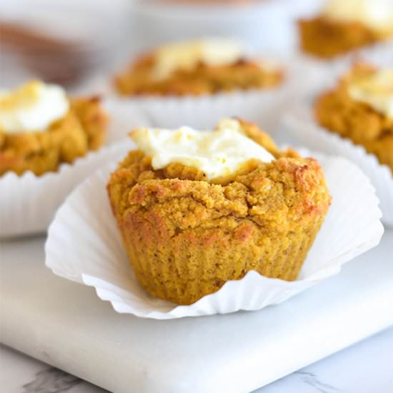 Keto Pumpkin Cream Cheese Muffins
