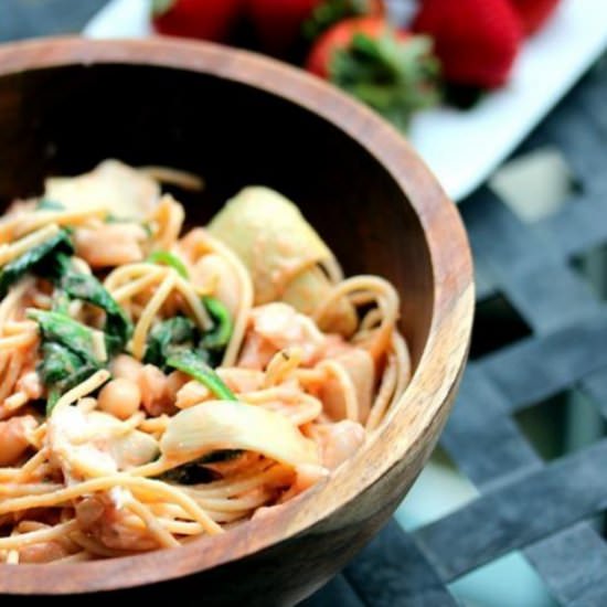 Pesto Pasta Salad with Artichokes