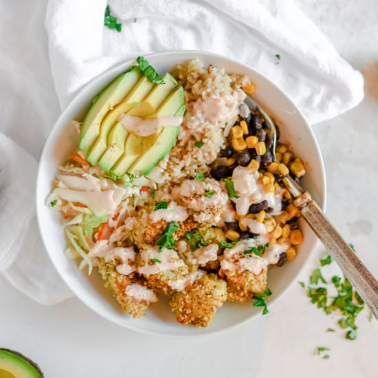 BAKED FISH TACO BURRITO BOWLS