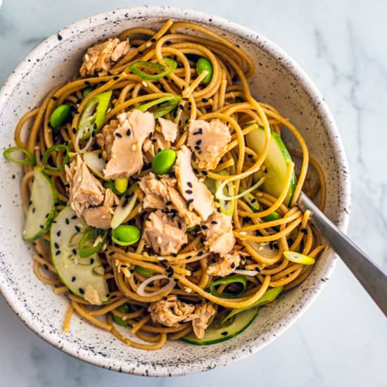 sesame ginger soba noodles