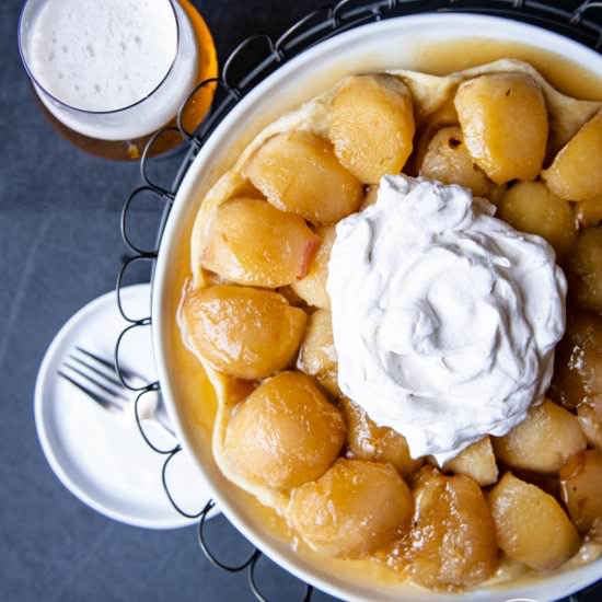 Beer Caramelized Apple Tarte Tatin