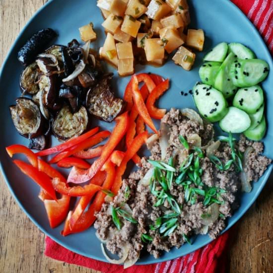 Ground Beef Bulgogi Platter