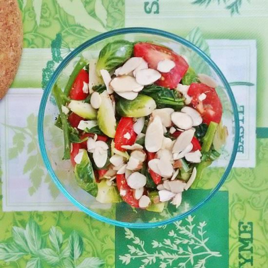 Tomato, Kale, Almond Salad