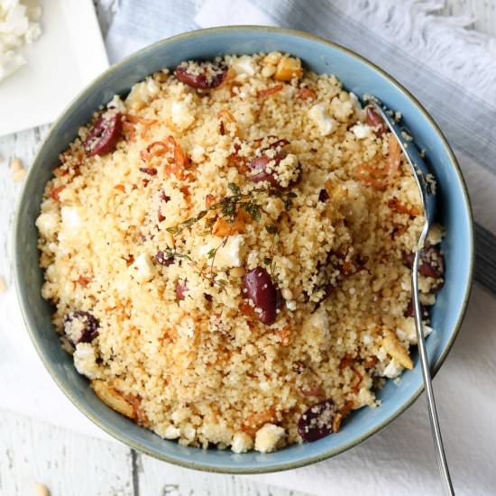 Lemon Thyme Couscous with Olives