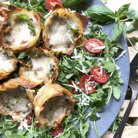 quick & easy veggie lasagna cups