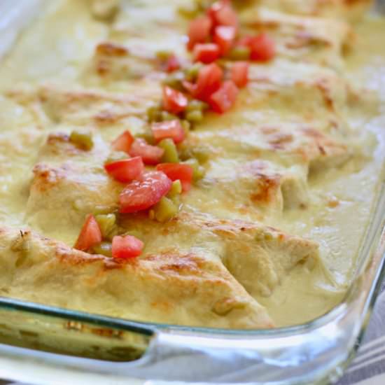 White Chicken Enchiladas