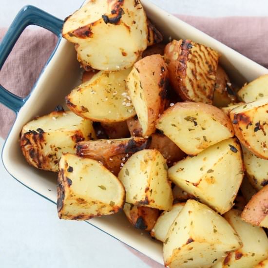 Lemony miso roasted potatoes