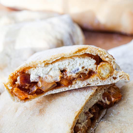Vegan BBQ Chickpea Calzones