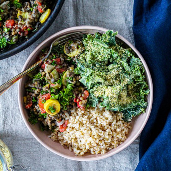 Mediterranean Lentil Bowls