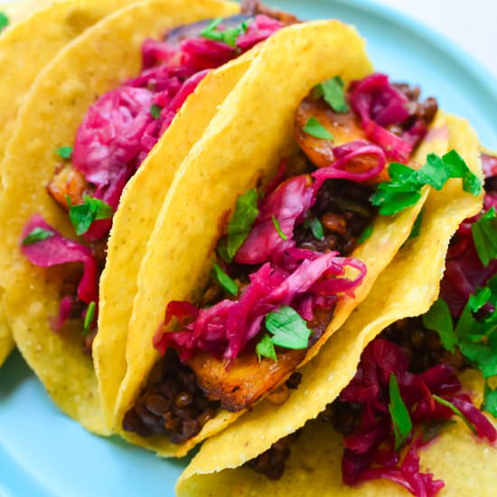 Chipotle Lentil Sweet Plantain Taco