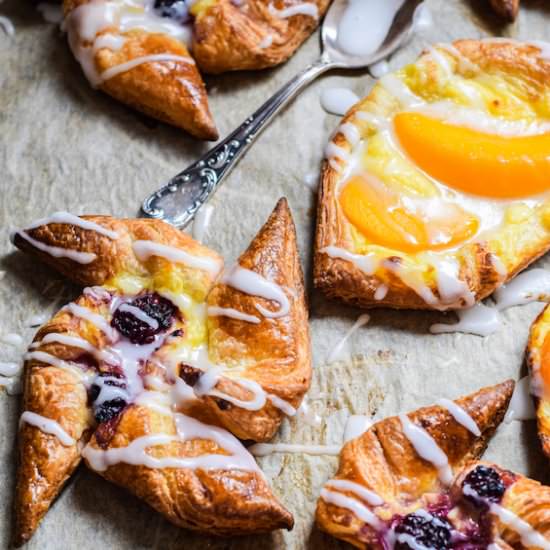 Flaky Sourdough Danish Pastries