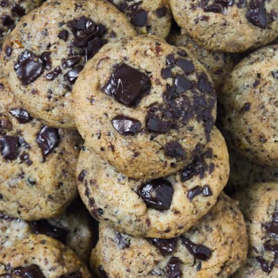 Brown butter pecan chocolate cookie