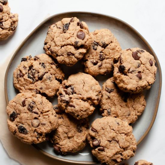 Healthy Oatmeal Raisin Cookies