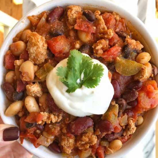 Three Bean Turkey Chili
