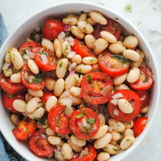 White Bean & Tomato Salad with Dill