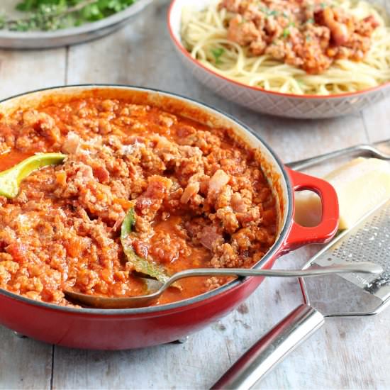 Easy Pork Bolognese