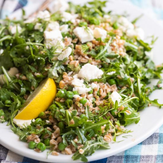 Farro Salad with Peas and Feta