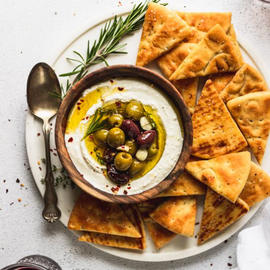 Whipped Feta with Marinated Olives