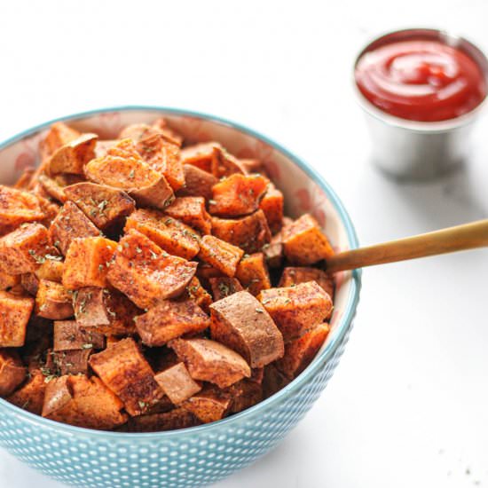 Roasted Cinnamon Sweet Potatoes