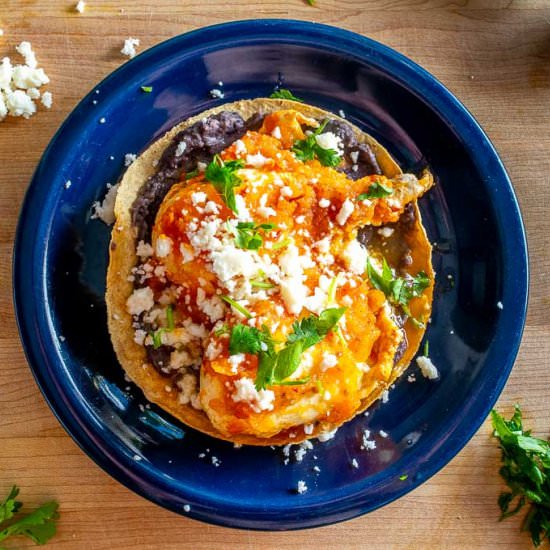 Eggs Poached in Chipotle Salsa