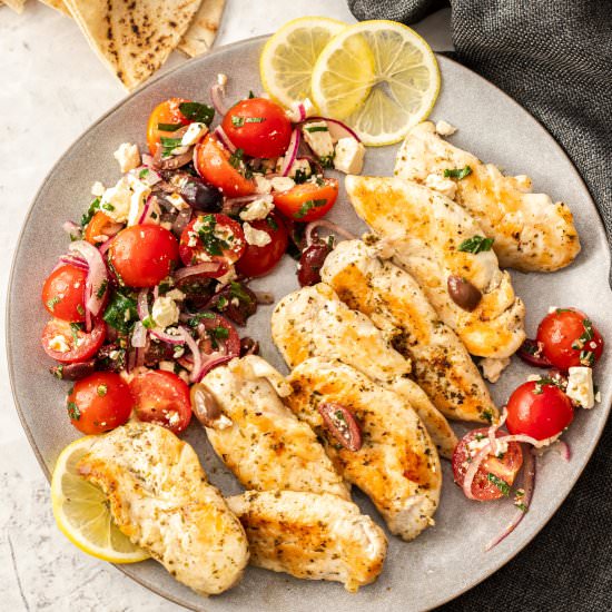 Greek Style Chicken and Salsa