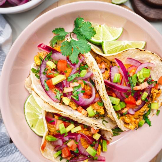 Pork-Free Chorizo Breakfast Tacos