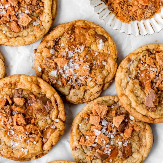 Butterfinger Brown Butter Cookies