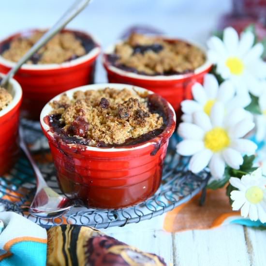 Plum Hazelnut Crumble Cake
