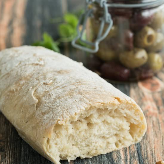 Homemade Italian Ciabatta Bread