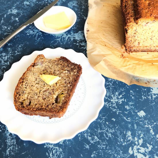 Eggfree banana coconut bread