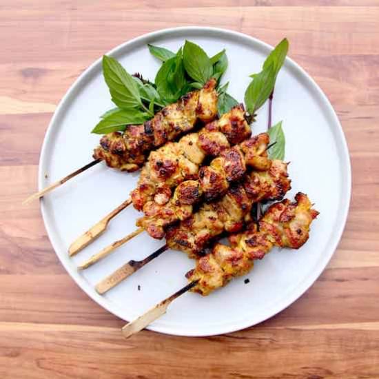 Charcoal Chicken Satay