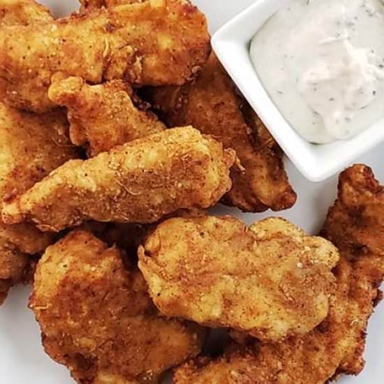 Sourdough Fried Chicken Strips