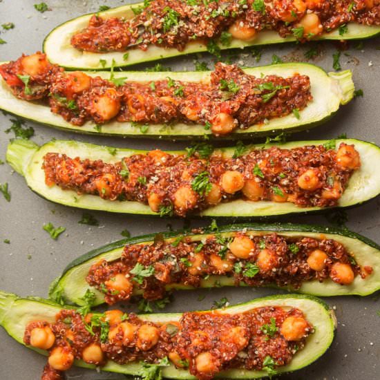 Vegan Stuffed Zucchini