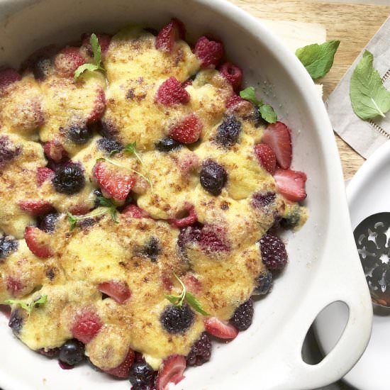 fresh summer berry gratin