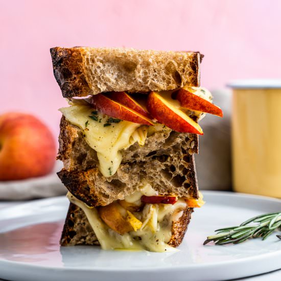 Peach/Brie Air Fryer Grilled Cheese