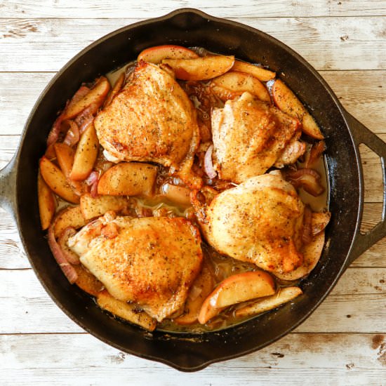 Apple Cider Braised Chicken