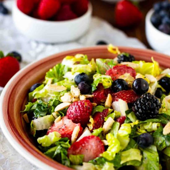 Summer Chopped Salad with Berries