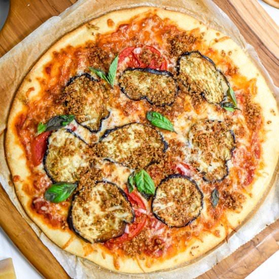 Best Eggplant Parmesan Pizza