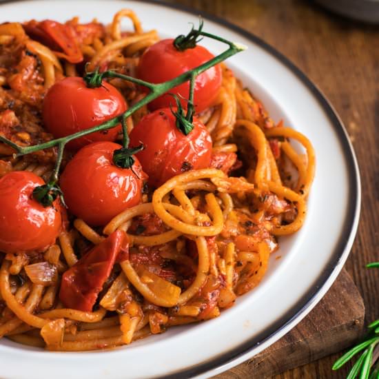 Roasted Cherry Tomatoes Pasta