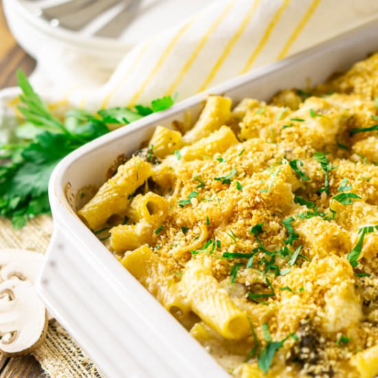 Truffled Mushroom White Baked Ziti