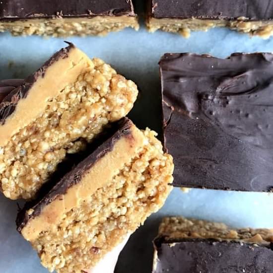 Healthy Peanut Butter Crisp Bars