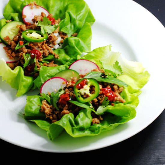Asian chicken lettuce wraps