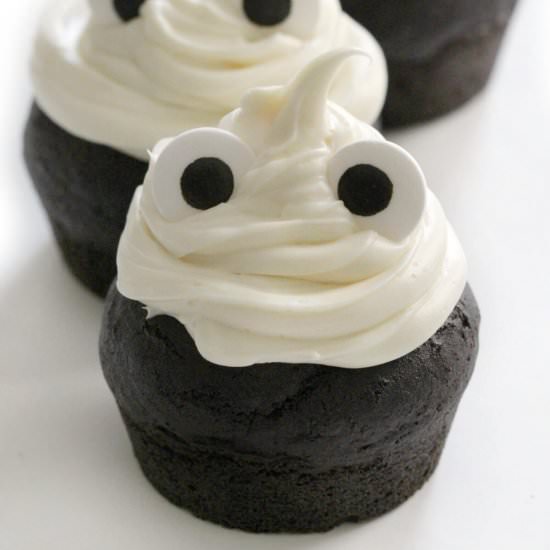 GF/V Halloween Ghost Cupcakes