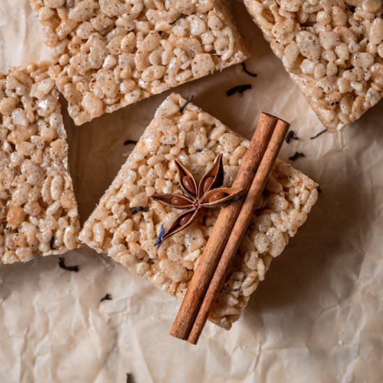 Chai Spiced Rice Krispie Treats