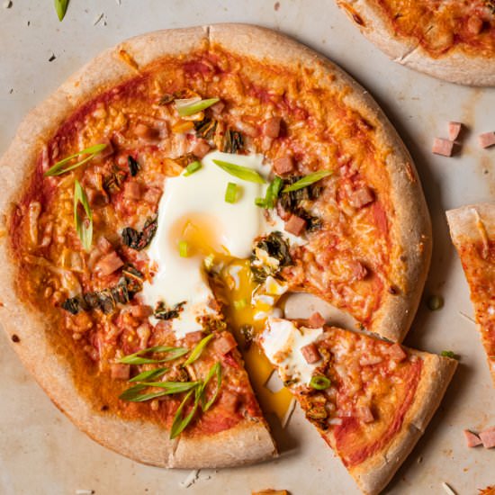 Kimchi Spam Pizza