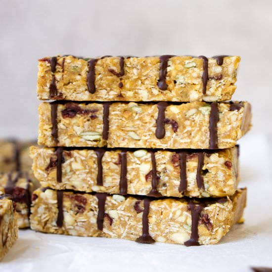 No-Bake Peanut Butter Muesli Bars